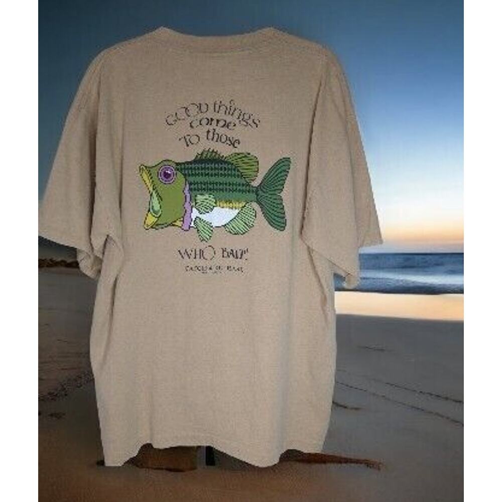 VTG 90s Alore Large Mouth Bass Catch Release T-Shirt Men's XL Single Stitch USA